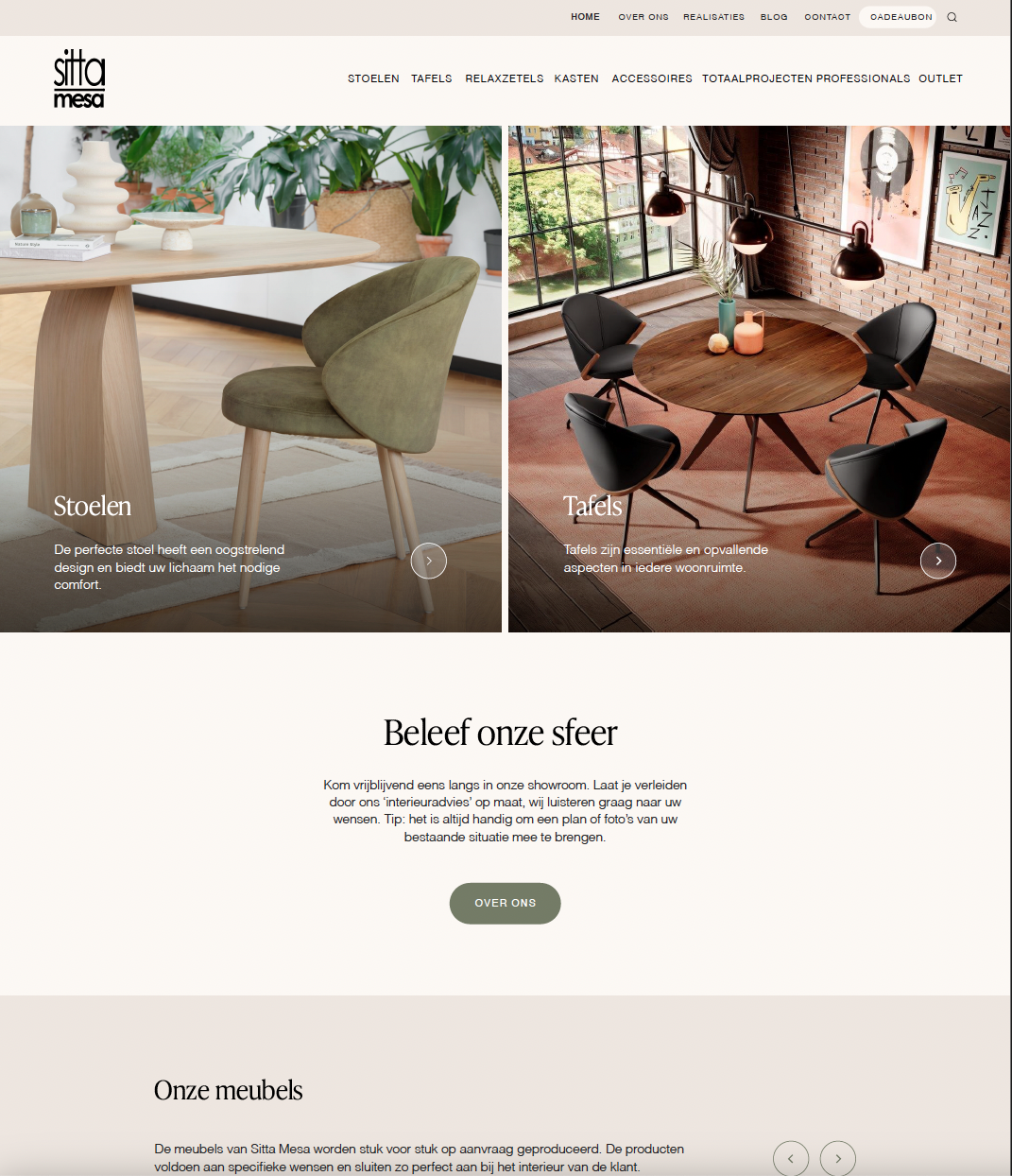 Webdesign met Odoo voor Sitta Mesa